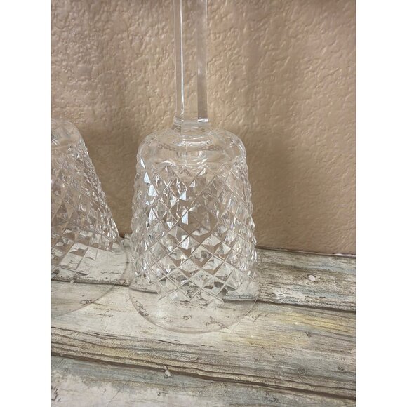 Set of 2 Waterford Crystal ALANA 7" Large Wine Glasses Gothic Mark Vintage - Picture 6 of 11